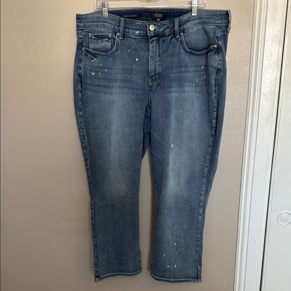 NYDJ Blue Straight Leg Jeans